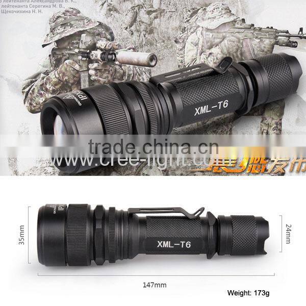 S16 Waterproof Rechargeable Zoom Dimmer High Power torch for hunting night