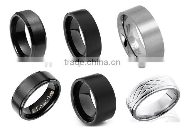 popular style China factory 8mm Flat titanium rings blanks