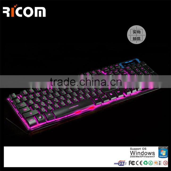 New Mechanical Keyboard Factory Wholesale 104 Keys Wired LED Backlit Computer Gaming Keyboard--LK613--Shenzhen Ricom