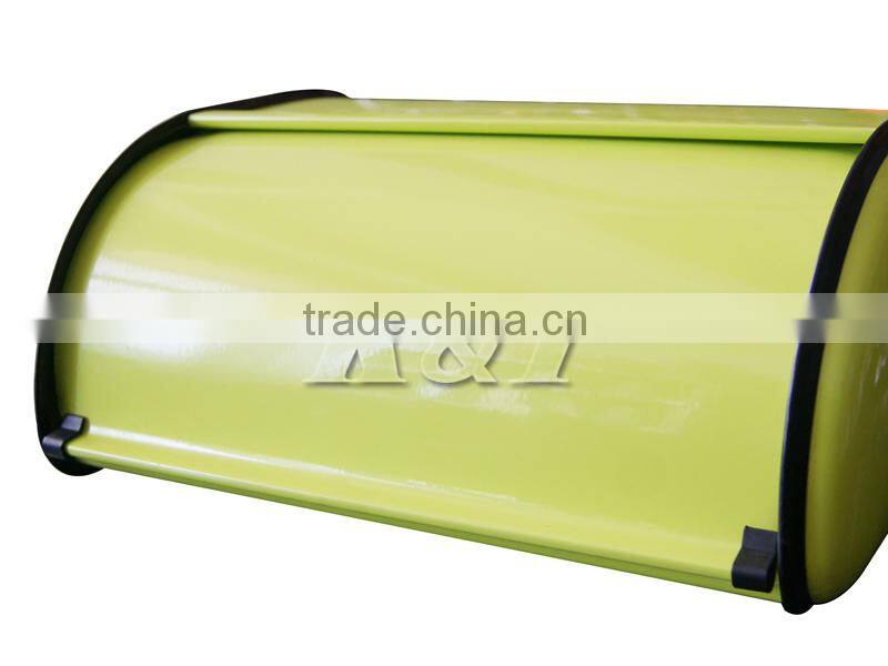 new painted green color stainless steel bread box