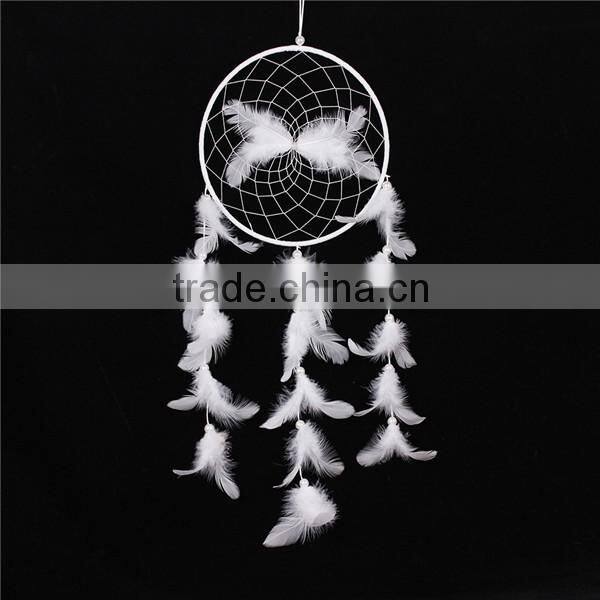Feather decoration Indian Dream Catcher, crochet handmade Dream Catcher