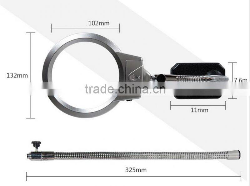 Metal desktop magnifying glasses WITH 2 led lights