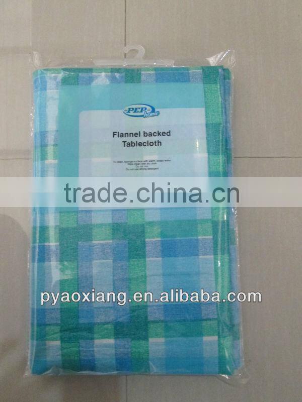 2013 new style vinyl flannel backed tablecloth