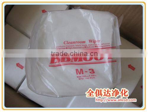 M-3 Type Laser Cut 100% polyester Cleanroom Wiper for industrial use