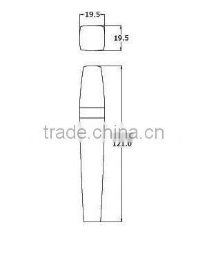 Traditional empty square mascara bottle packaging