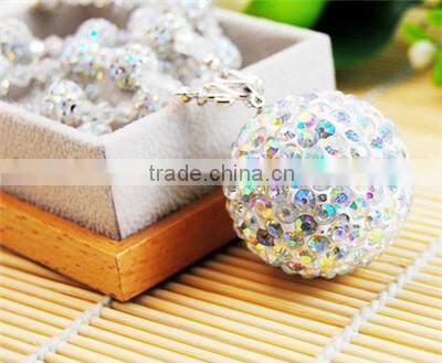 Large stock of polymer clay round crystal ball shamballa beads for DIY bracelet necklace jewelry