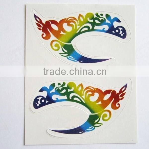 Custom fashion temporary makeup floral eye shadow stciker eyelids tattoo party eyes decoration sticker