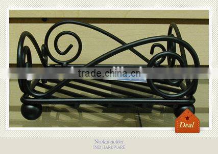 Metal antique scroll napkin holder