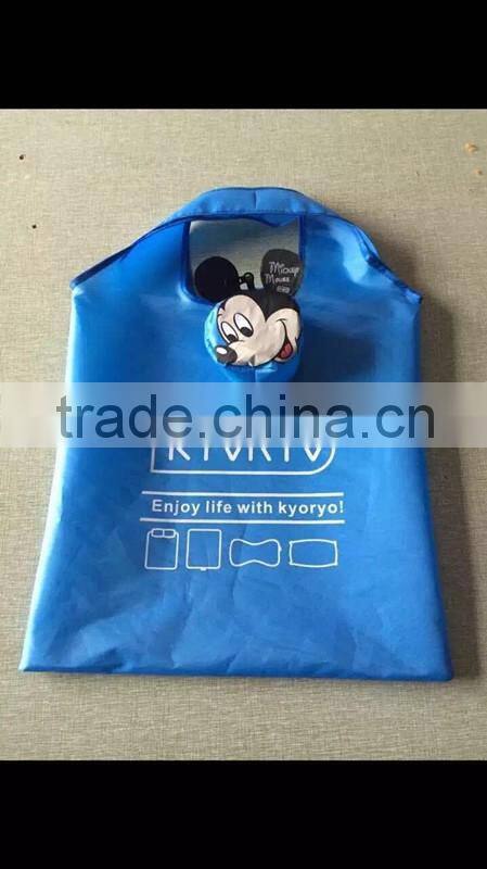 Customized Sublimation Printing Polyester Folding Shopping Bag gift for kids/girl