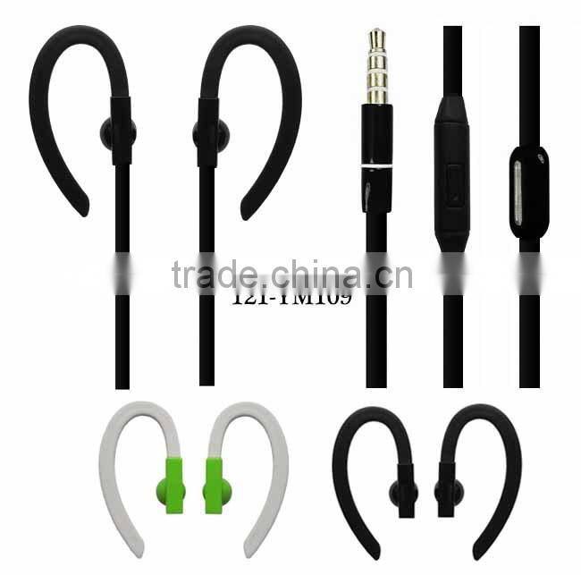 attractive design stereo sport Earphone with mic earhook