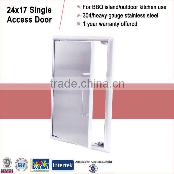 Outdoor built in grill door