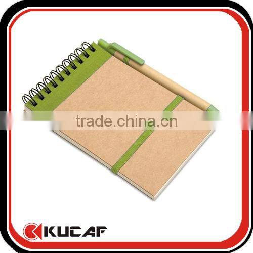 Custom kraft notebook with pen for school & office