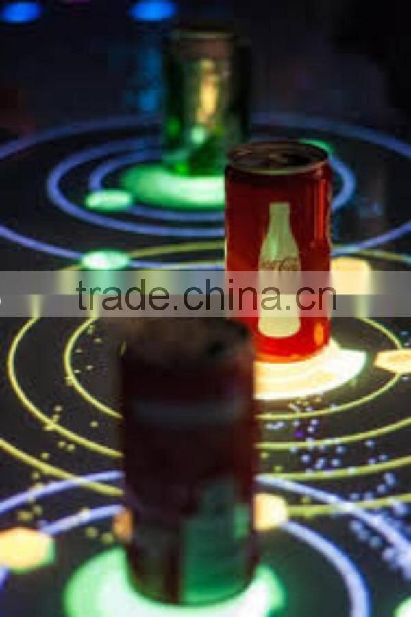 Chariot Hot product glass interactive table bar colorful circle effect
