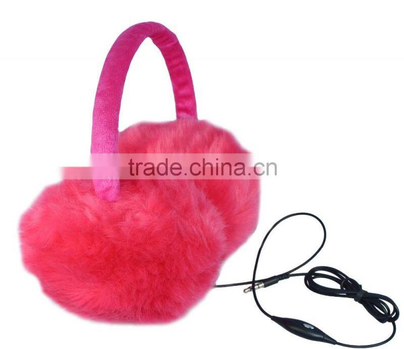 fur headphones free sample earmuff music headphones