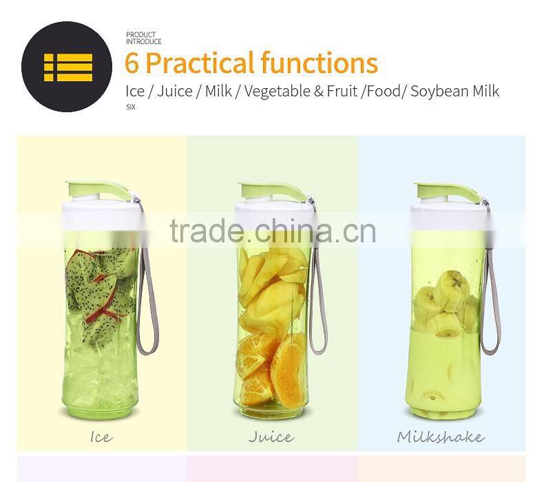 SKG Portable Fruit Juice Blender with 500ml Travel Bottle