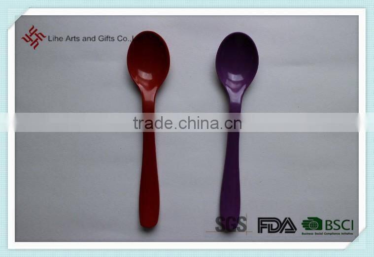 Plastic 100 percent melamine baby training spoon