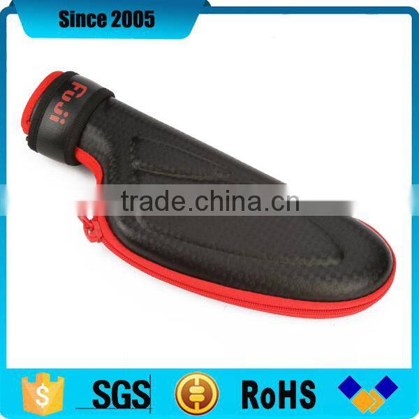 custom shape black pu cover eva zipper hard case