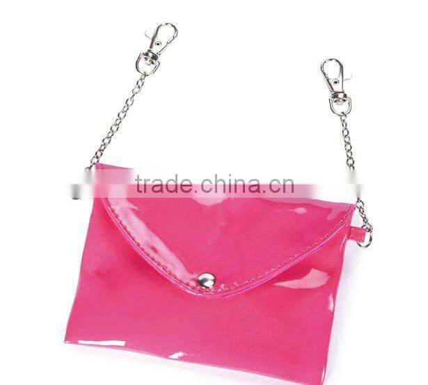 pink patent leather fashionable dog handbags/pet shoulder bags