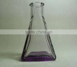 colored taper shape aroma Reed diffuser glass bottle with cork