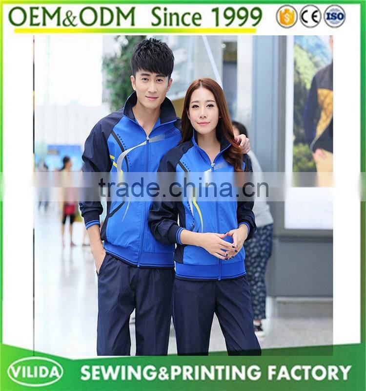 wholesale high quality breathable dry fit sportwear tracksuits