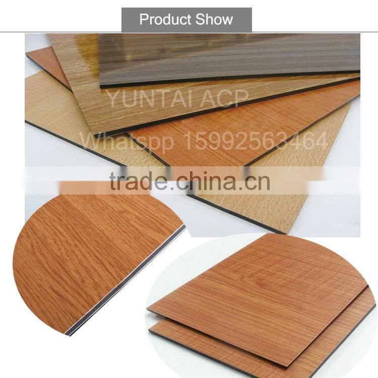 waterproof plastic wood composite sheet interior design acp sheet
