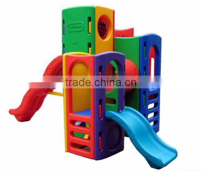 Colorful outdoor playground plastic children slide