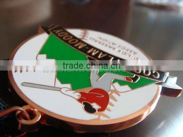 Best selling colorful enamel gold metal medal