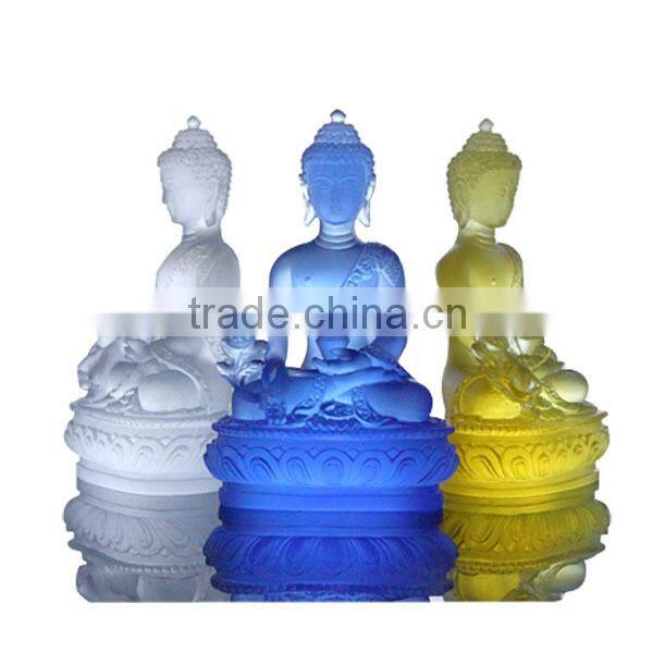 glass buddha statue Liuli glass Made of old traditional methods liuli buddha