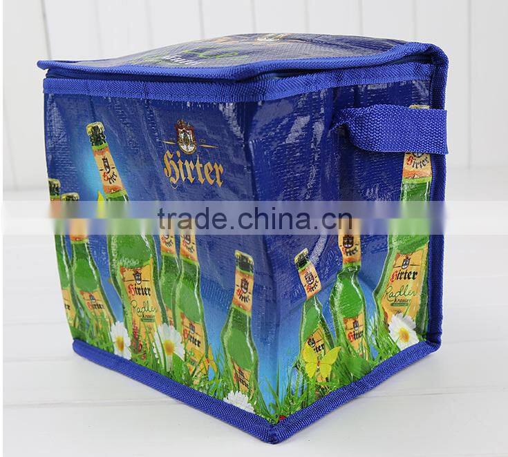 Bavaria Holland Beer Leak Proof PVC Lining Insulated Trunk Cooler Bag 12 Cans Pk Insulated Freezer Bag