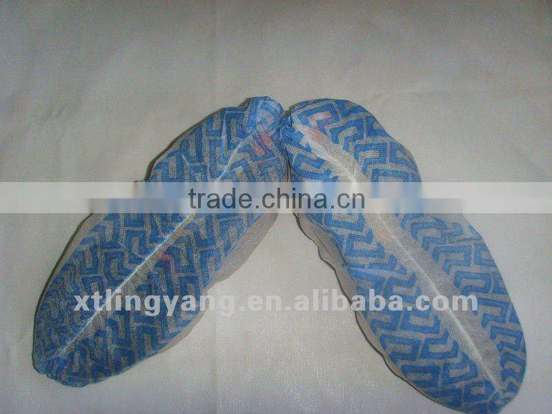 Disposalbe non-woven/cpe shoecover,waterproof,anti-slip