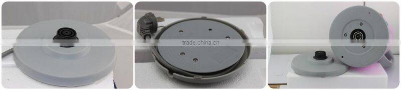 home appliances 360 rotating CE/CBapproval 1.5L 1000w many colors available stainless steel electric kettle