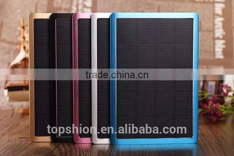 2015 hottest selling battery charger for iPhone 6 solar charger power bank 10000mah