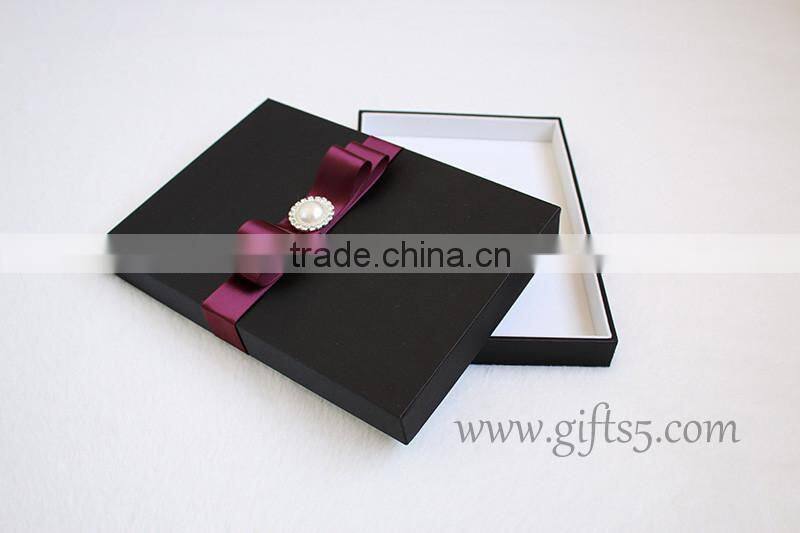 Elegant Black Wedding Invitation Box