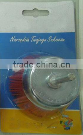 Cup brush with shaft, Abrasive filaments
