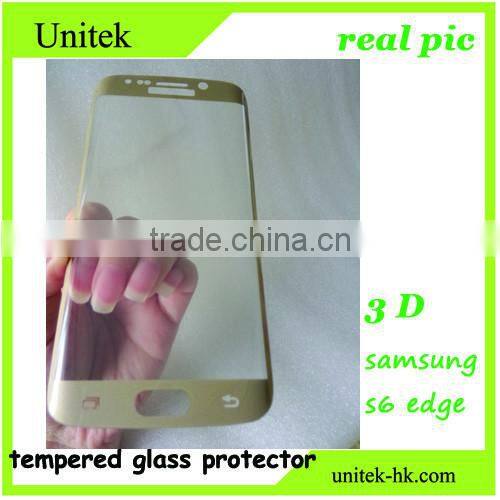 Factory low price!Premium Quality Perfect For samsung s6 Edge silk printing 3D tempered glass manufacturer/wholesale price