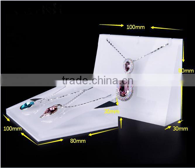 white acrylic jewellery display block stand