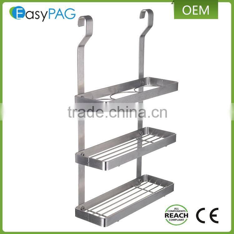 ESYLIFE Stainless Steel Hanging Kitchen Spice Rack, Silver (3 Tier)