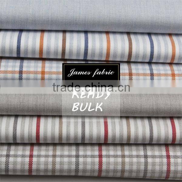 regular soft finish cotton yarn dyed solid stripe and check heather fabric