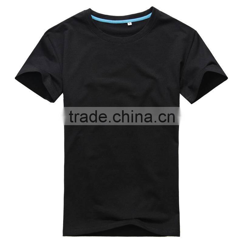 Mens Women 100% Cotton Basic Plain T-Shirt Short Sleeve Solid Blank Tees