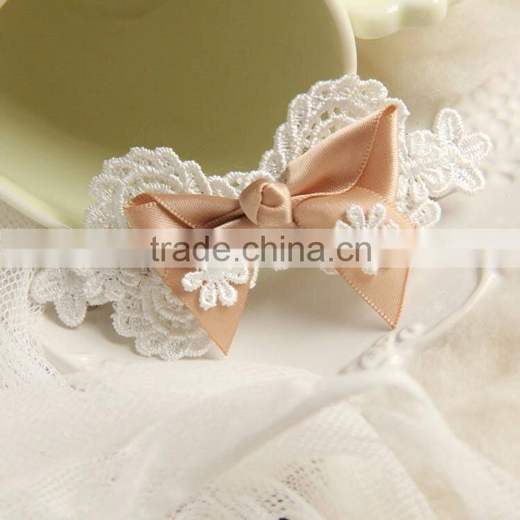MYLOVE fashion bow barrette with white lace vintage hair jewelry