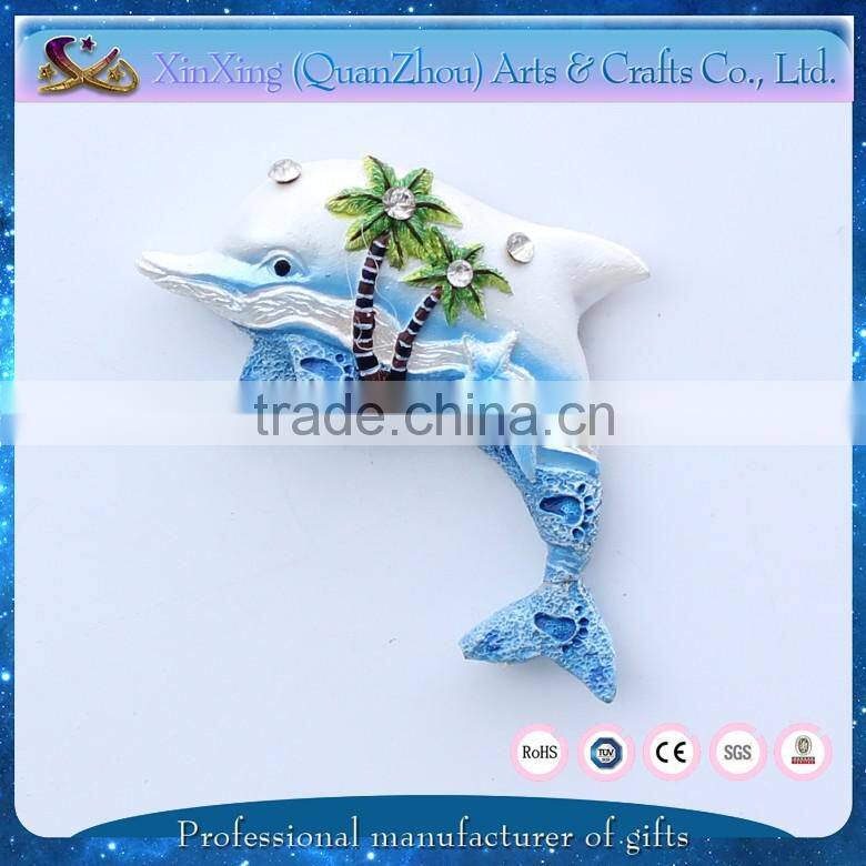 resin beach dolphin shape dominican souvenir magnet