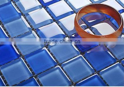 Sea Blue crystal glass mosaic tile with good quality