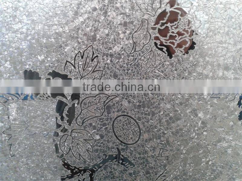 cheap supplier design ice flower mirror glass for interior decoration