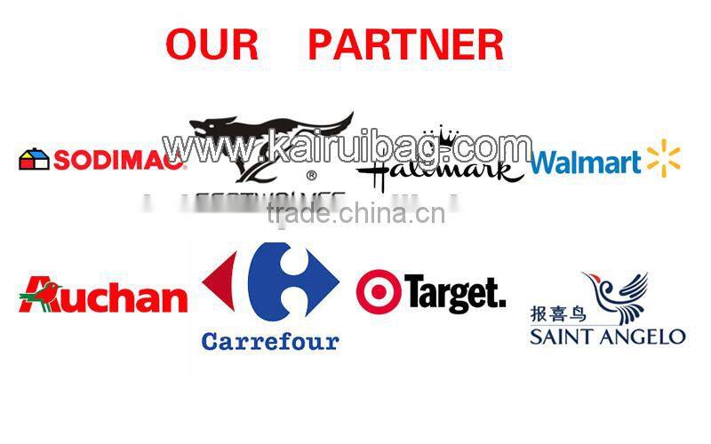 2015 new dsign printing white paper gift bags with ribbon handles