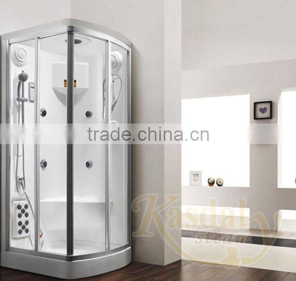 Custom Size Luxury Mini Multi-Function 8mm Tempered Glass Steam Sauna Bath Room