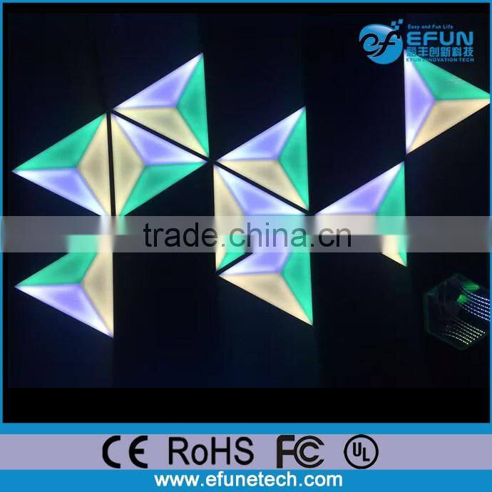 waterproof nightclub decorative disco remote control rgb color 3d led triangle effect panel
