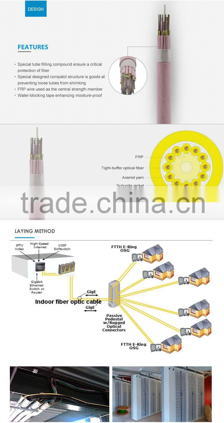 G657A 24 fiber indoor fiber optical cable for housing