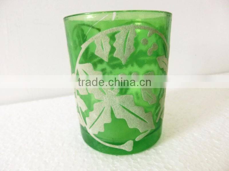 200ml fancy glass candle empty cup