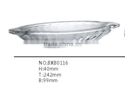 Glass bowl glass fruit plate banana boat wholesale