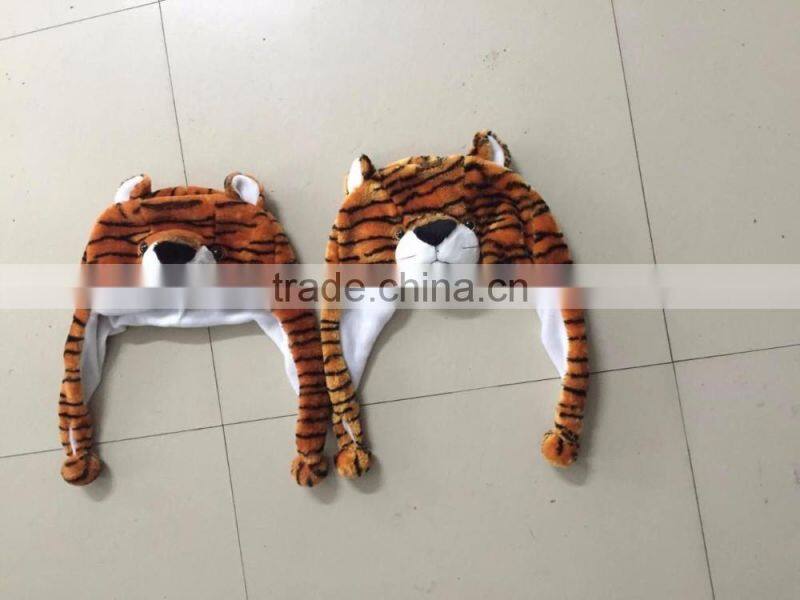 Customized Logo Plush Funny Kids Winter Animal Hat